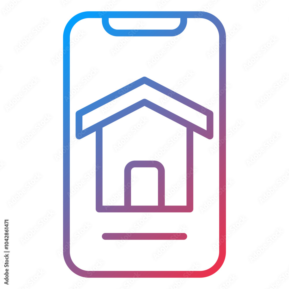 Homes Application Vector Icon Style Homes Application Vector Icon Style