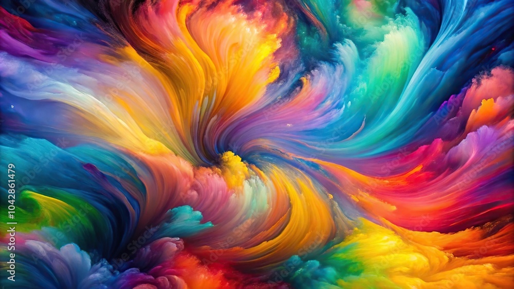Colorful abstract art close-up of vibrant soulful colors Colorful abstract art close-up of vibrant soulful colors