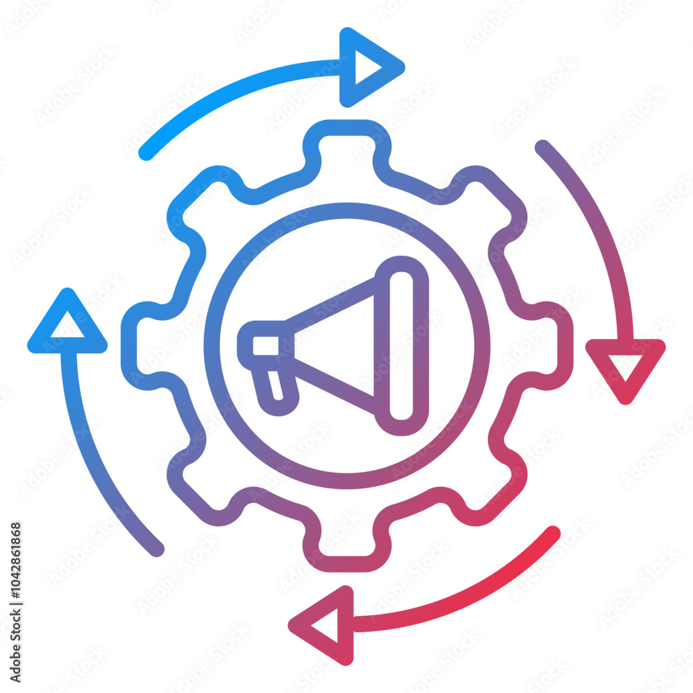 Marketing Automation Vector Icon Style Marketing Automation Vector Icon Style