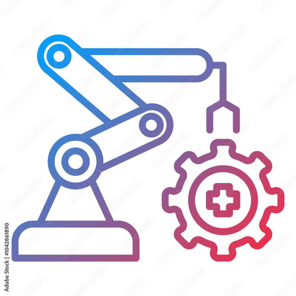Health Automation Vector Icon Style Health Automation Vector Icon Style