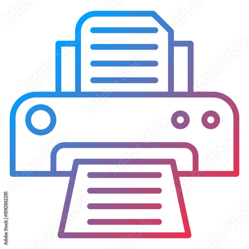 Printing Service Vector Icon Style