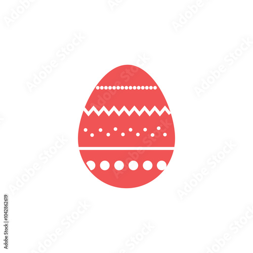 Decorated easter egg icon Easter season Vector. Set of Easter eggs with different textures.