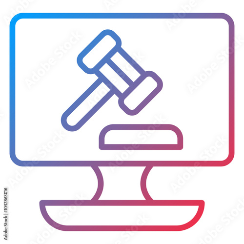 Auction Vector Icon Style