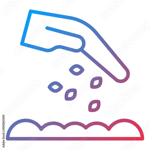 Seed Hand Vector Icon Style
