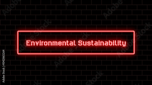 Environmental Sustainability のネオン文字