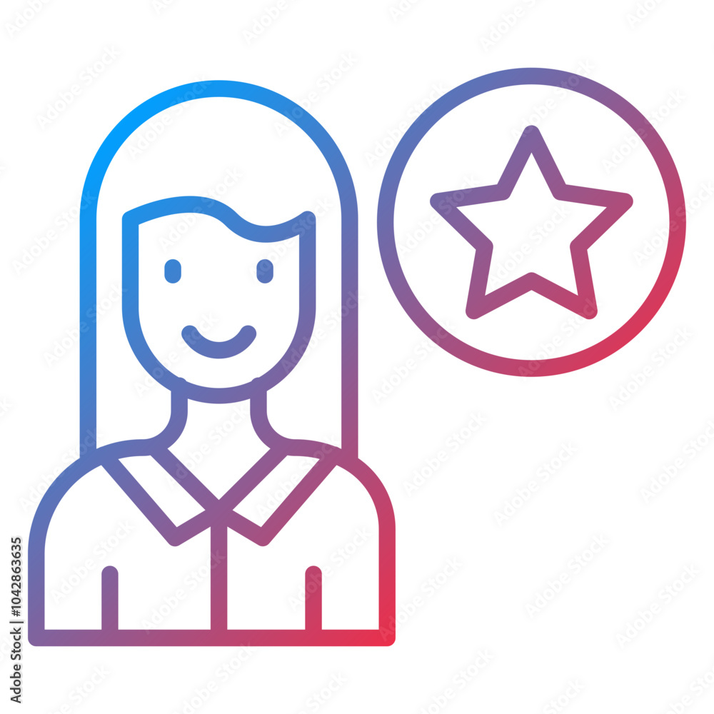 Influencer Relations Vector Icon Style Influencer Relations Vector Icon Style