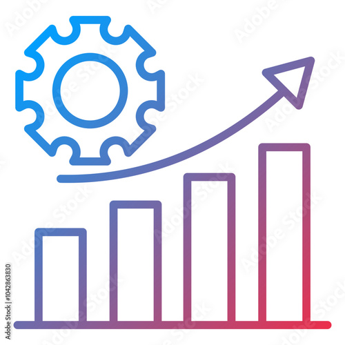 Statistics Report Vector Icon Style