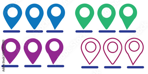 map pin vector logo template, locator icon	