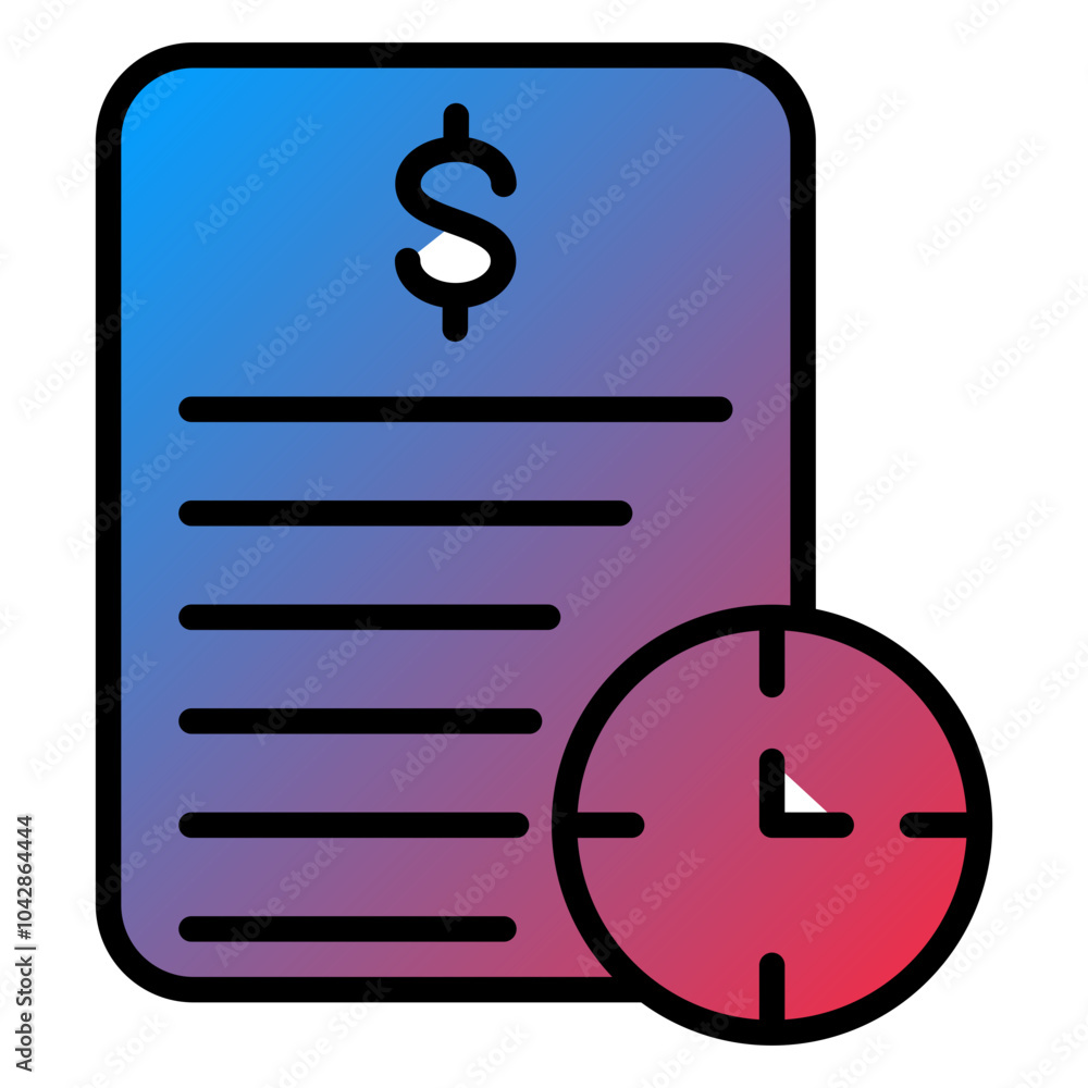 Long Term Debt Vector Icon Style Long Term Debt Vector Icon Style
