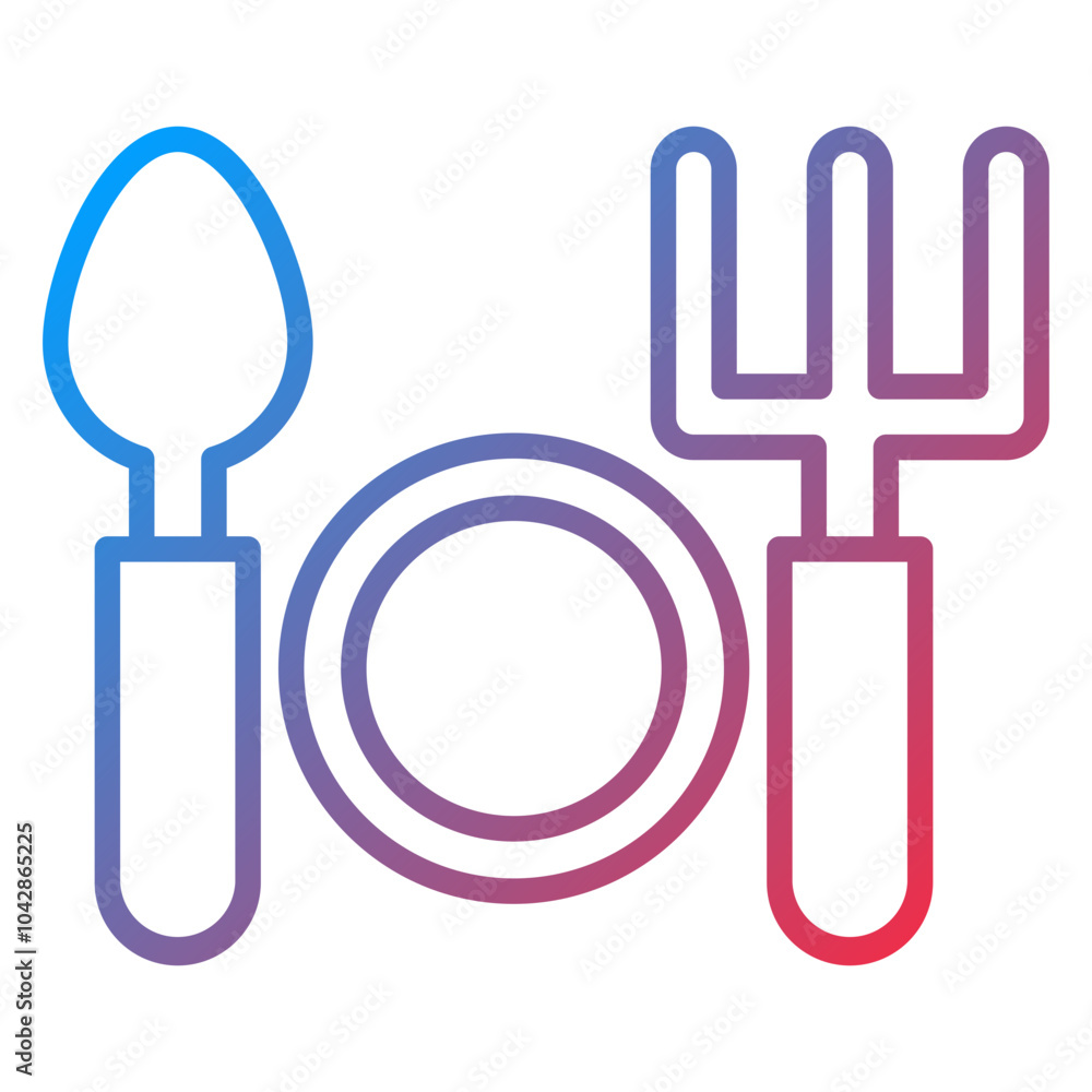 Baby cutlery Vector Icon Style Baby cutlery Vector Icon Style