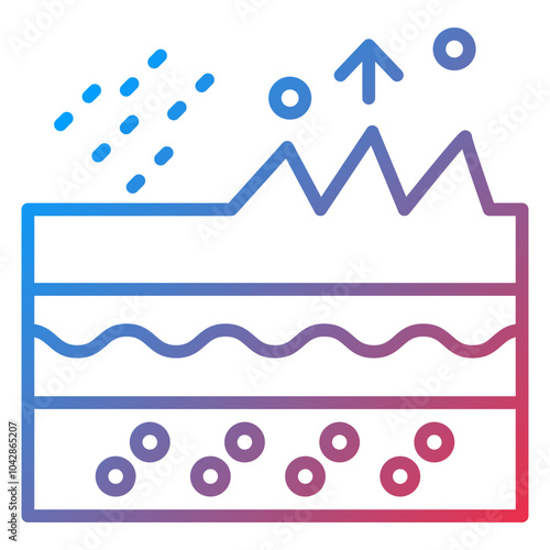 Exfoliation Vector Icon Style