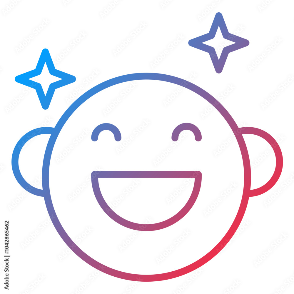 Laughing baby Vector Icon Style Laughing baby Vector Icon Style