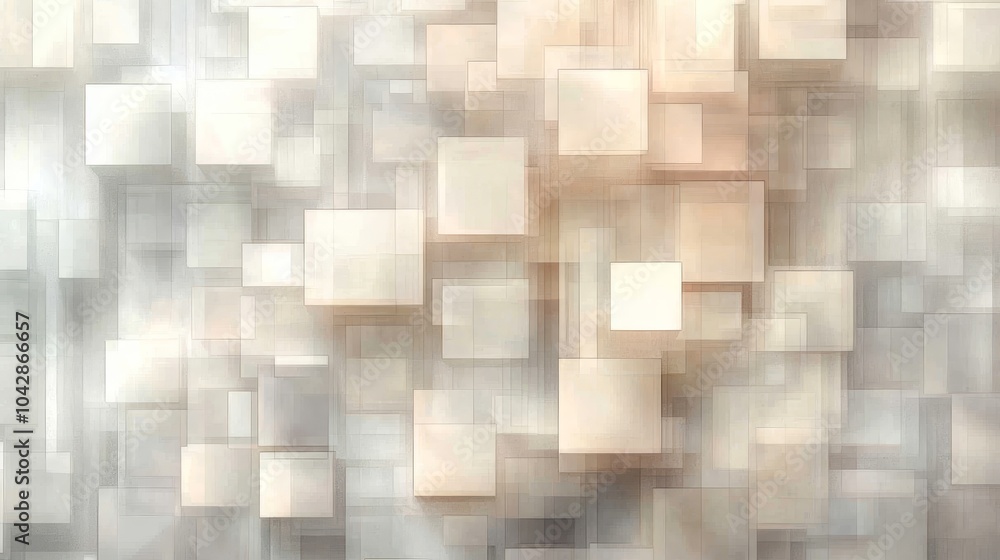 Abstract composition of blurred squares in soft tones, creating a modern, textured background. Abstract composition of blurred squares in soft tones, creating a modern, textured background.