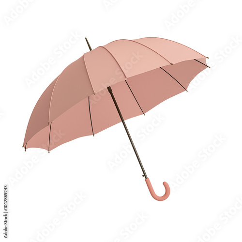 pink umbrella isolated on white background