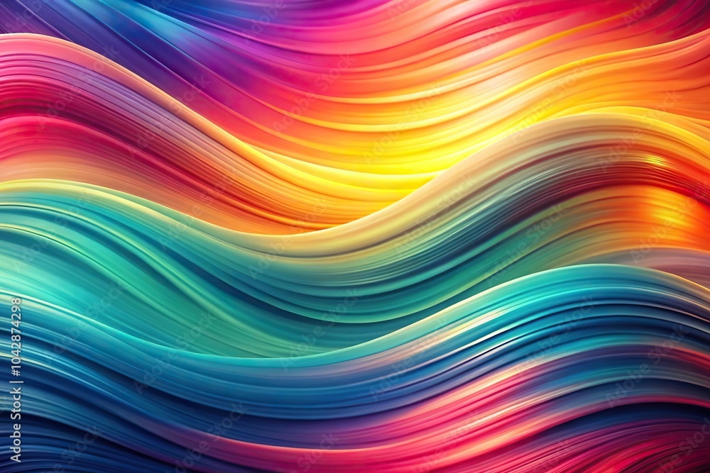 Obraz premium Colorful smooth gradient wave background wallpaper