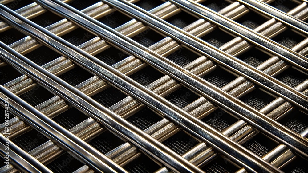 Fine metal lattice texture on black background. Fine metal lattice texture on black background.
