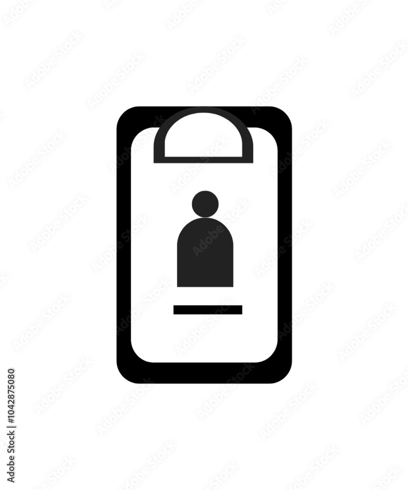 The black ID Card icon image looks beautiful The black ID Card icon image looks beautiful