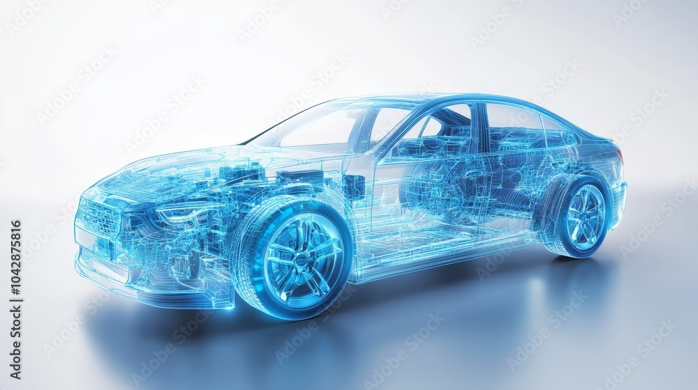 Blue accent on sleek exterior, a modern design element in automotive style intricate Blue accent on sleek exterior, a modern design element in automotive style intricate