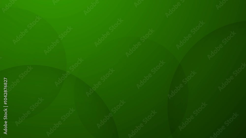 abstract green background with circles wave animation