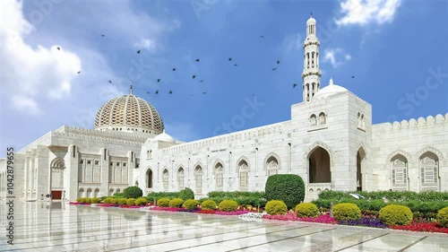 Sultan Qaboos Grand Mosque, Muscat, Oman
The Sultan Qaboos Grand Mosque is the largest mosque in Oman, located in the capital city of Muscat. Sultan Qaboos Grand Masjid. Wonderful courtyard of mosque