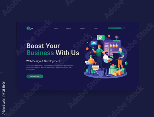 Professional online ecommerce store web banner cover template design