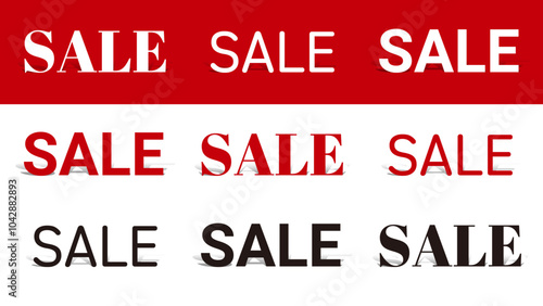 影のついたSALE素材
