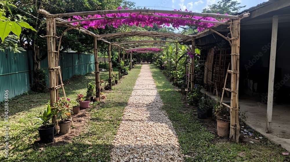 Botanical Garden: Rows of exotic plants and vibrant flowers, a hidden gem within the urban jungle. Botanical Garden: Rows of exotic plants and vibrant flowers, a hidden gem within the urban jungle.