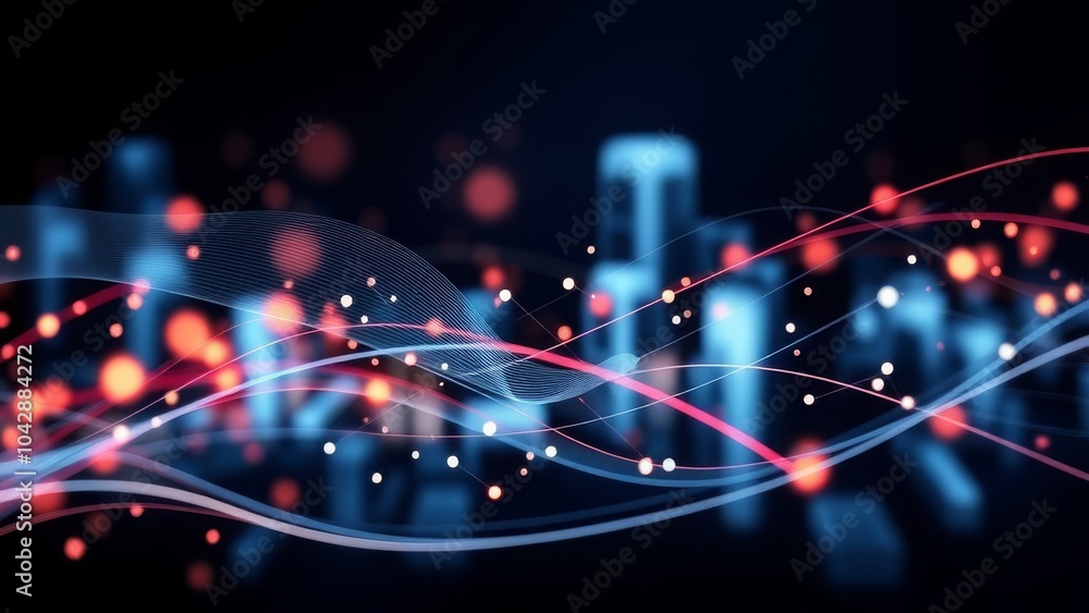 A city skyline with glowing lights, background A city skyline with glowing lights, background