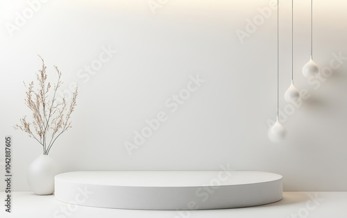 Wallpaper Mural Minimalist e-commerce product display table business background Torontodigital.ca