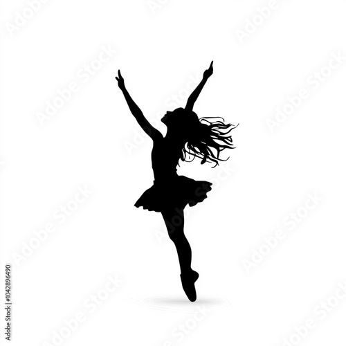 Little Girl Dancer Silhouet...