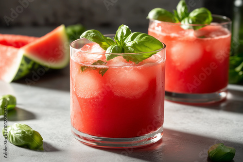 Wallpaper Mural mojito cocktail with strawberry and mint Torontodigital.ca