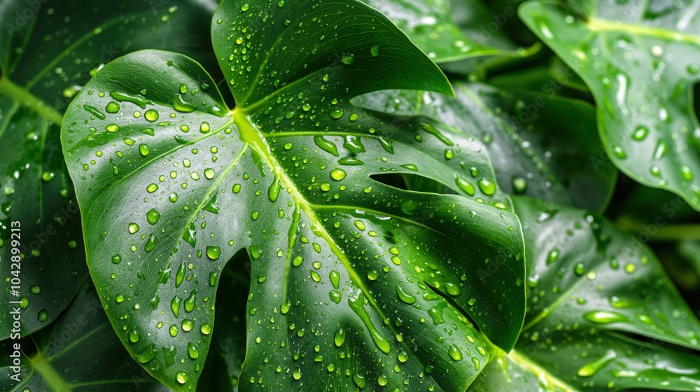 Lush Green Philodendron Leaves Lush Green Philodendron Leaves