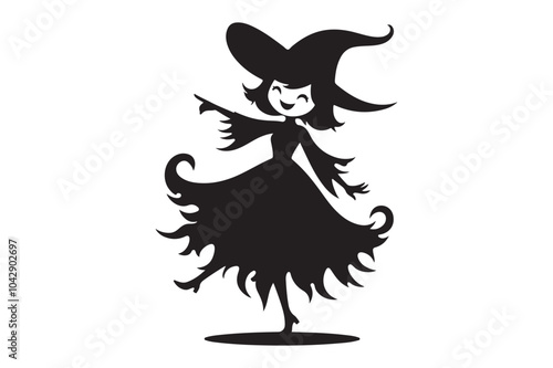 Ghost Halloween vector silhouette 8.eps