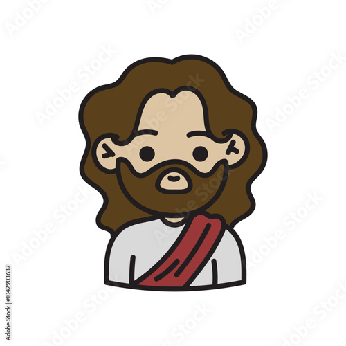 Christian Doodle Illustration - Jesus