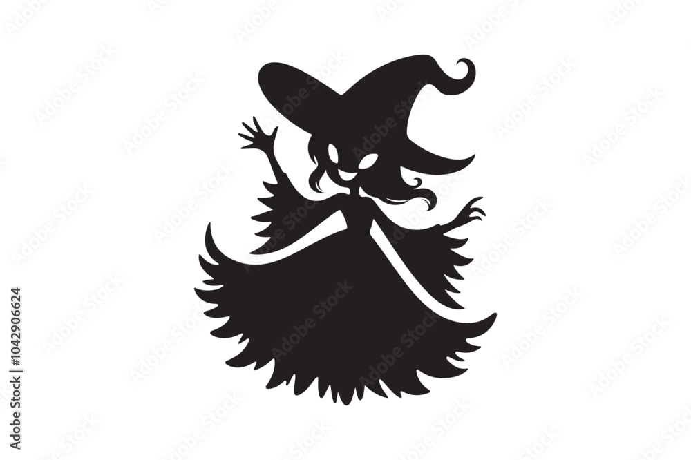Fototapeta premium Ghost Halloween vector silhouette 40.eps