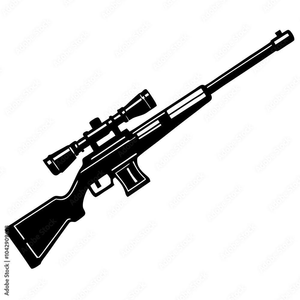 svd dragunov vector illustration of a rifle svd dragunov vector illustration of a rifle