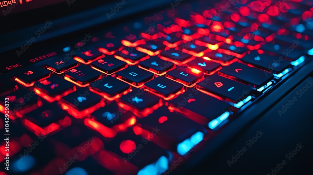 A closeup of a computer with an Intrusion Detected alert flashing on screen, red and blue lights reflecting off the surface A closeup of a computer with an Intrusion Detected alert flashing on screen, red and blue lights reflecting off the surface