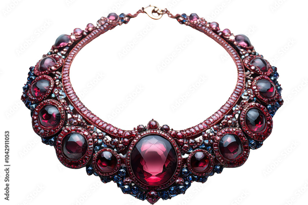Elegant Red bib necklace isolated on transparent background, png file, no background png file Elegant Red bib necklace isolated on transparent background, png file, no background png file