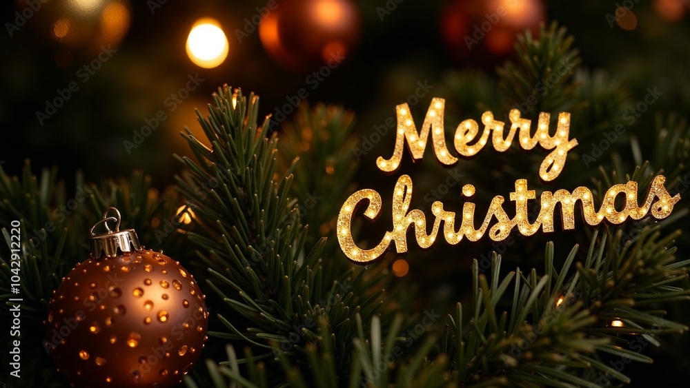 Festive Christmas ornament with Festive Christmas ornament with