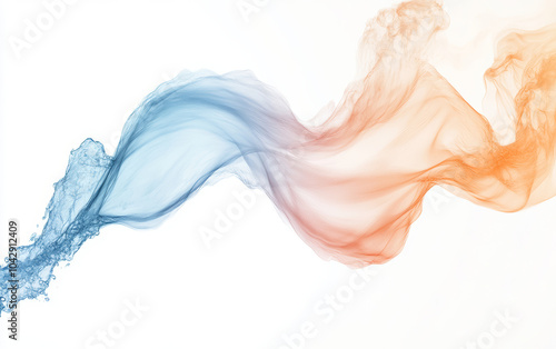 Splash of colored paint on commercial background