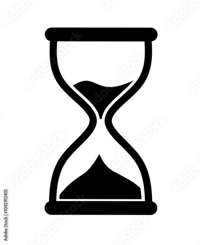 time icon. hourglass icon vector on white background