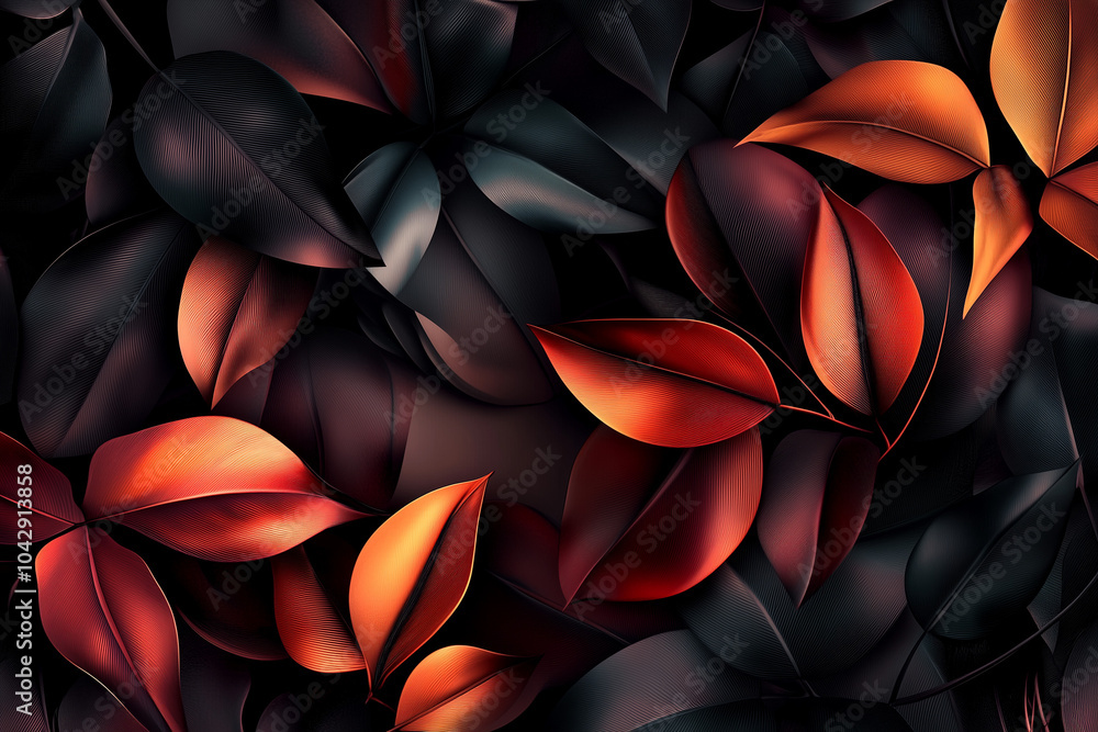 black and red leaves background black and red leaves background