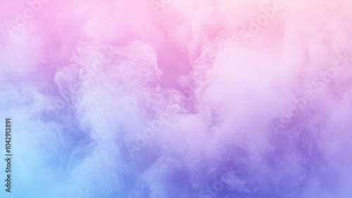 Dreamy pastel clouds: Pink and blue abstract.