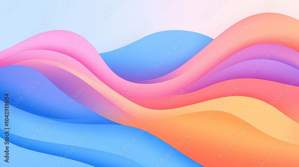 Abstract color waves with smooth gradient Abstract color waves with smooth gradient