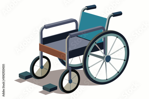  Wheelchair isolated on white background