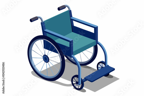  Wheelchair isolated on white background