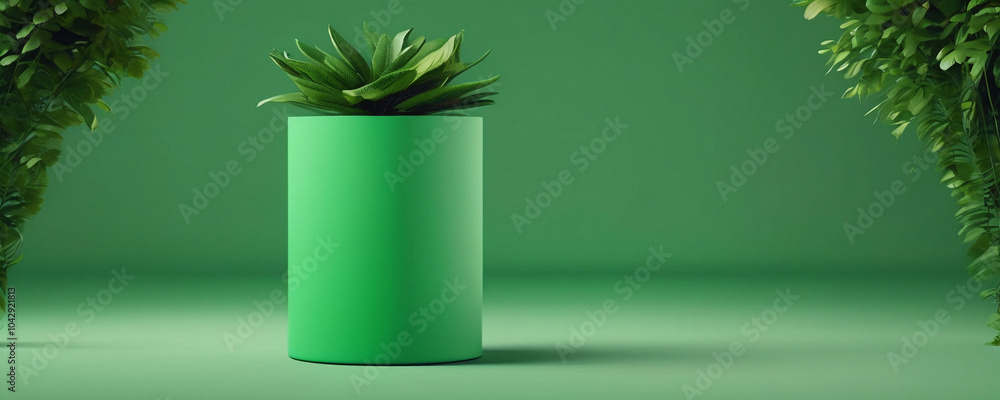 Green Minimalist Plant Pot Green Minimalist Plant Pot