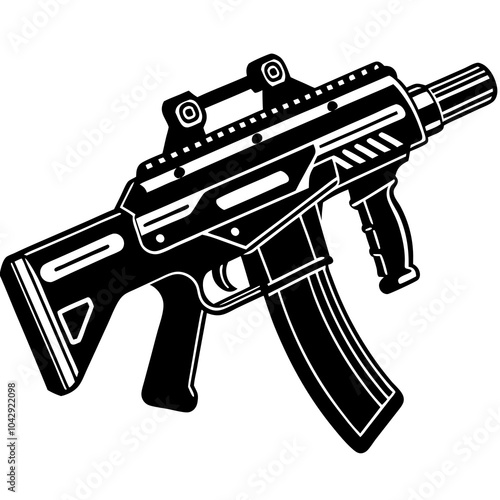 assault rifle vector illustration