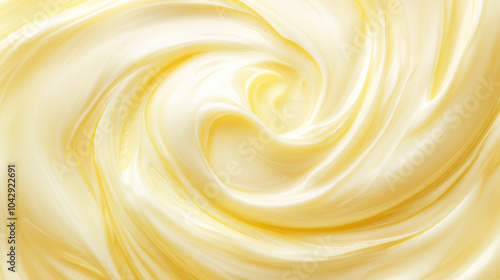 Smooth creamy texture in soft yellow tones. photo