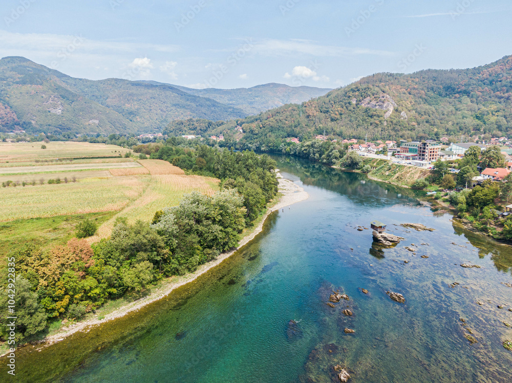 Obraz premium Drina river house